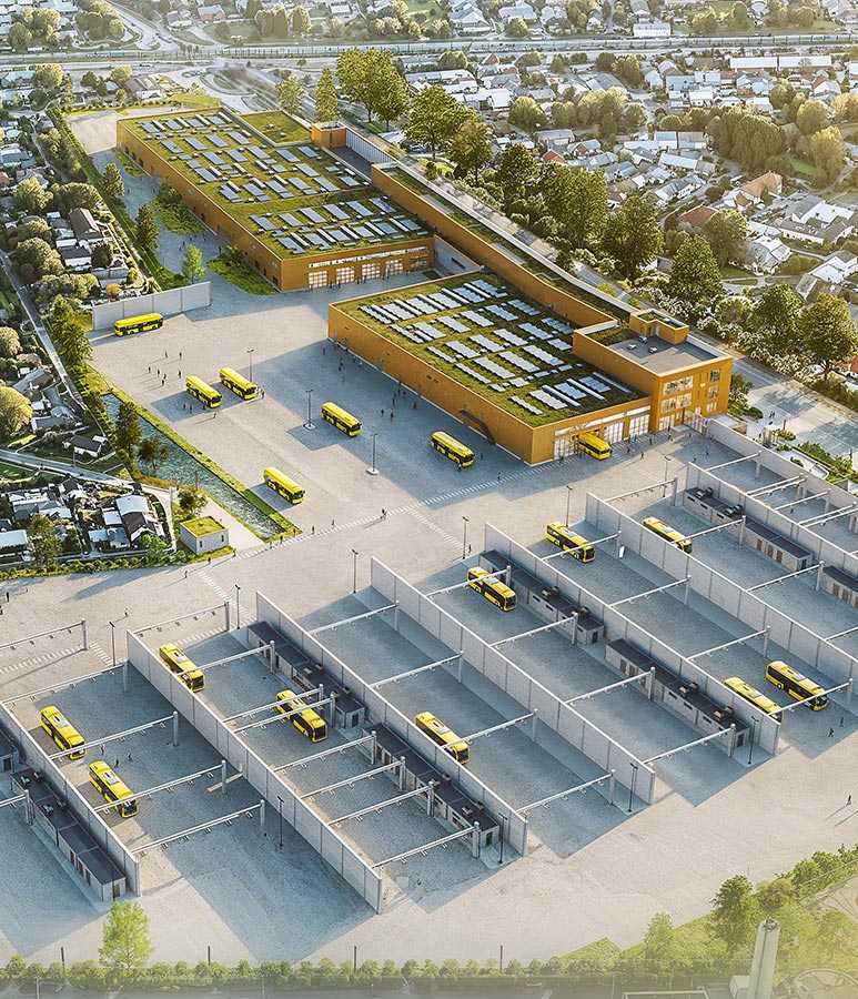 Neubau eines Betriebshofes für Elektrobusse