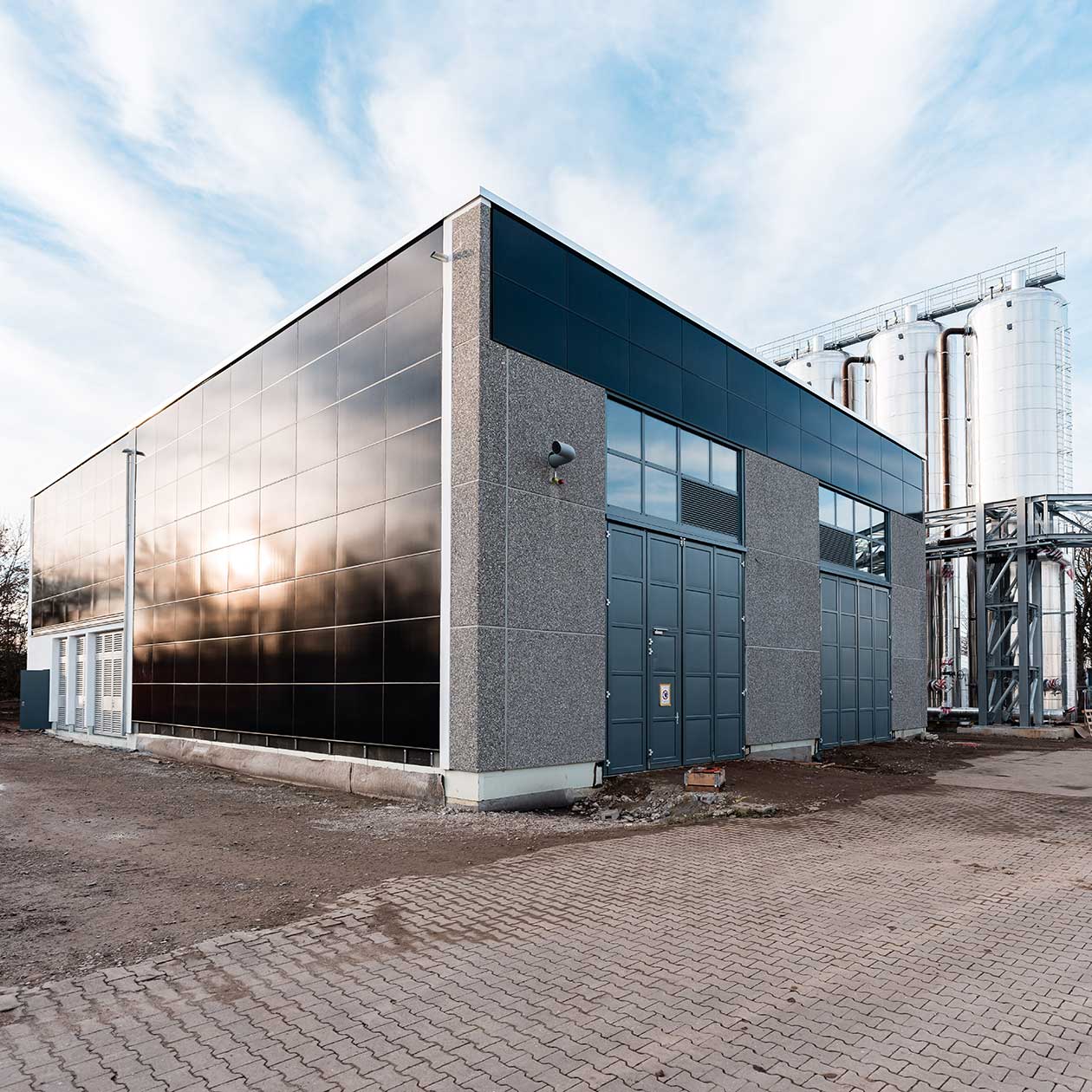 Energiezentrale Cerdia - Außenansicht