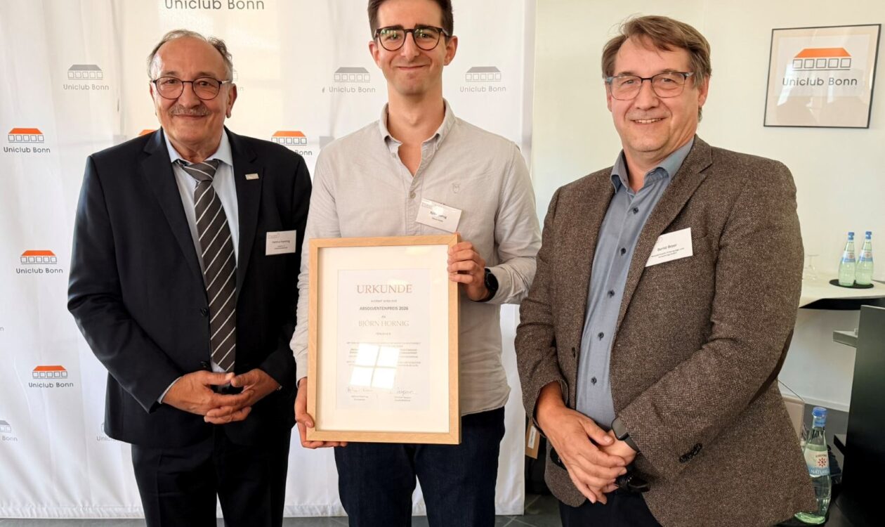 Björn Hornig erhielt für seine Masterarbeit den ersten InwesD-Absolventenpreis 2026