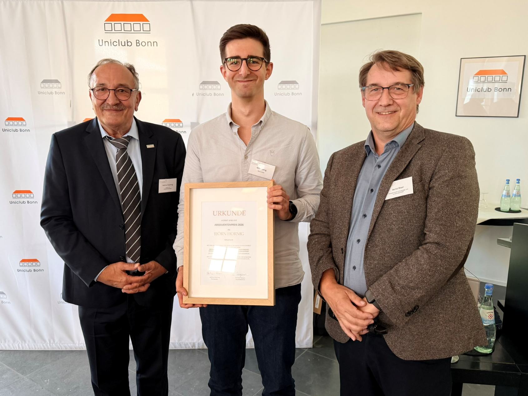 Björn Hornig erhielt für seine Masterarbeit den ersten InwesD-Absolventenpreis 2026