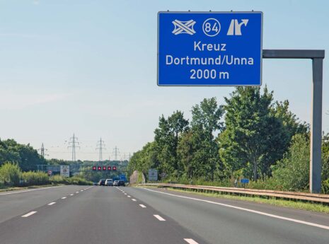 Autobahn 1, Ausfahrt 84, Kreuz Dortmund/Unna
