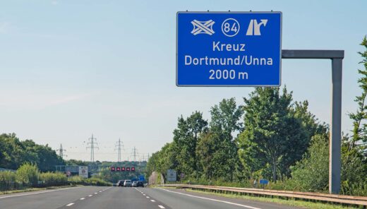 Autobahn 1, Ausfahrt 84, Kreuz Dortmund/Unna